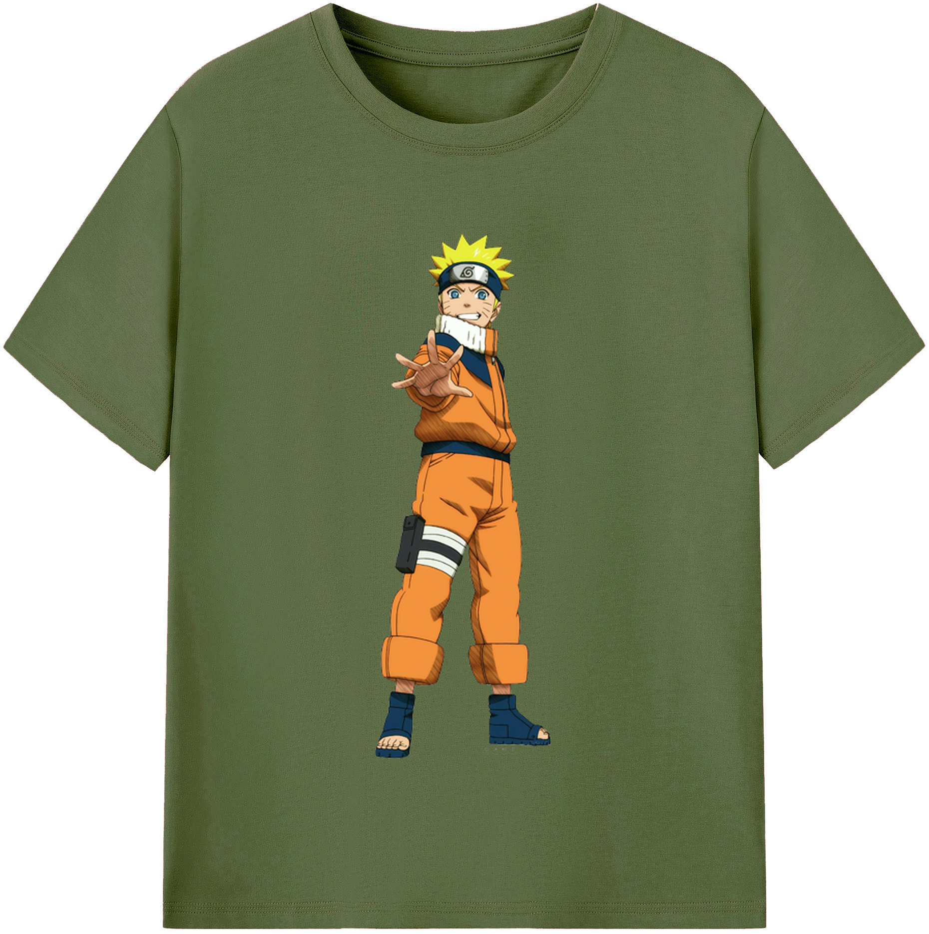 （画像用） NARUTO -ナルト- うずまき ナルト Uzumaki Naruto 綿100％半袖Tシャツ（フロントプリント）